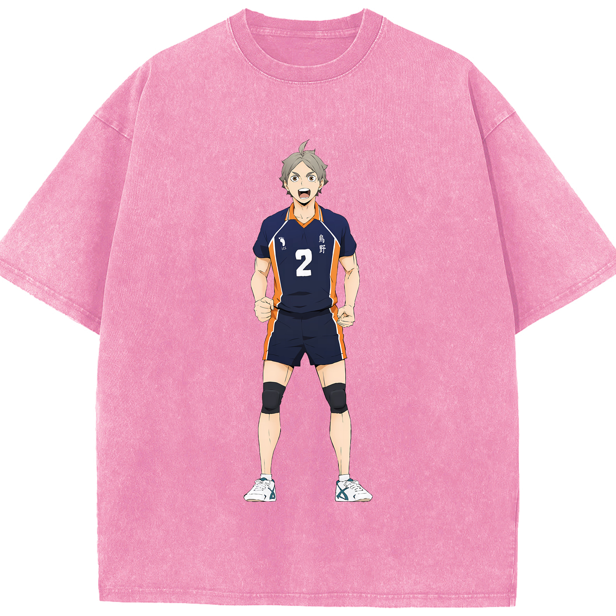 （画像用） ハイキュー!! Haikyu!! 綿100% ヴィンテージ風 半袖Tシャツ（フロントプリント）